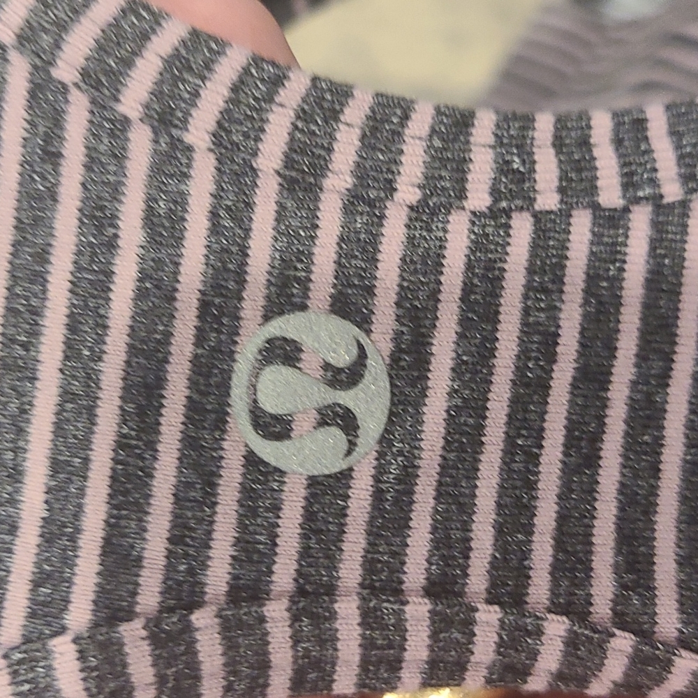 Lululemon Cool Racerback Hyper Stripe Mauvelous Heathered Black tank top - Picture 9 of 9